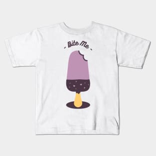 Bite me Popsicle Funny Pun Kids T-Shirt